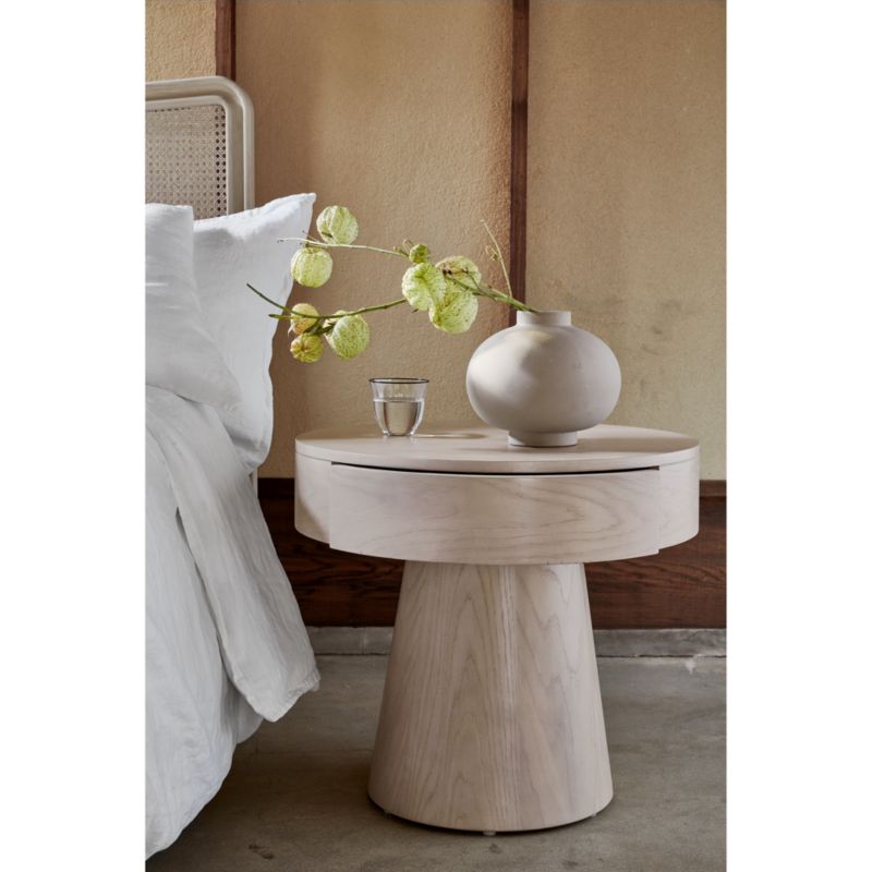 Willy Whitewashed Wood Nightstand by Leanne Ford + Reviews Crate & Barrel