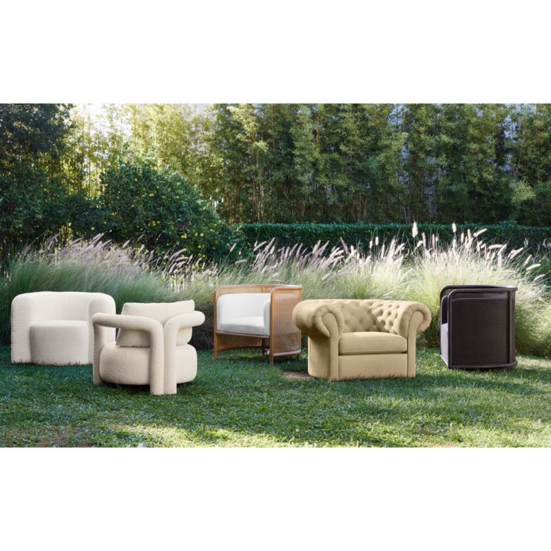 Hugger Curved Swivel Accent Chair by Leanne Ford + Reviews Crate