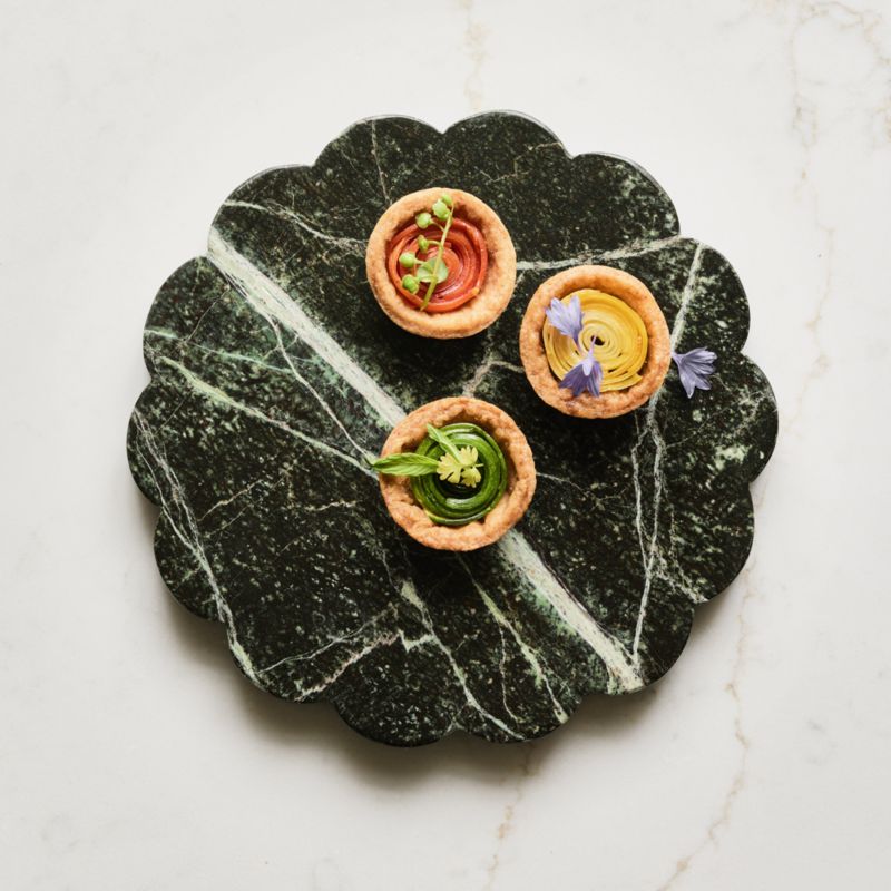 Green Scallop Marble Trivet by Laura Kim + Reviews Crate & Barrel Canada