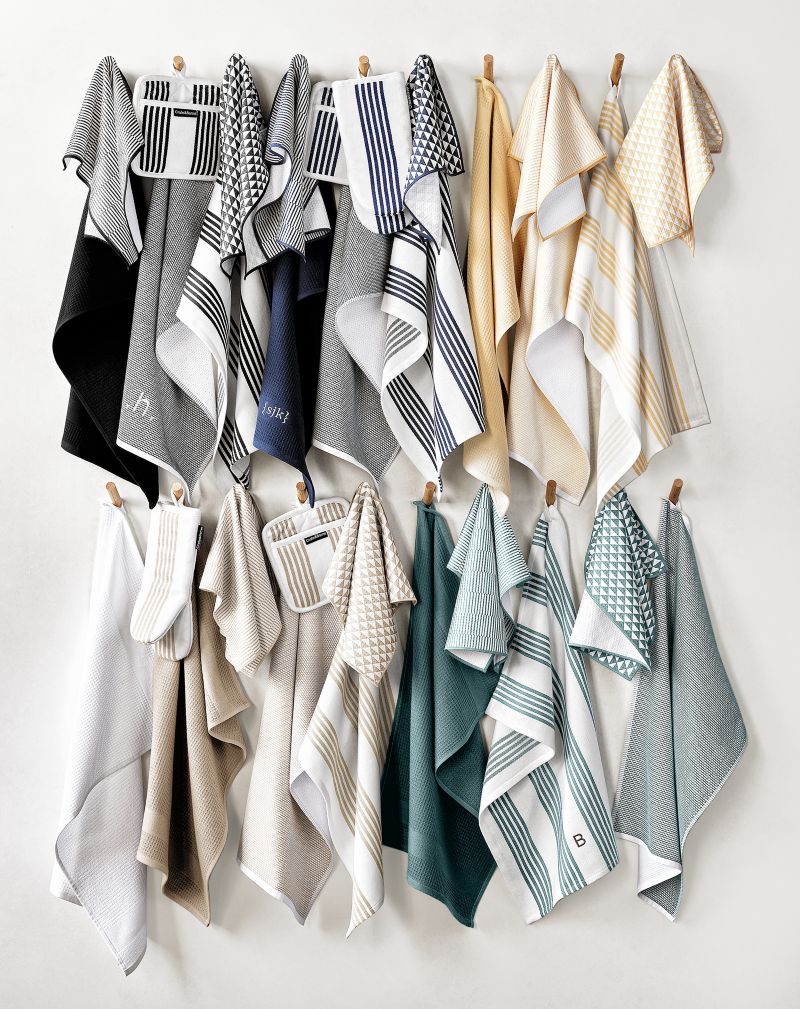 WaffleTerry Alloy Grey Organic Cotton Dish Towels, Set of 2 + Reviews