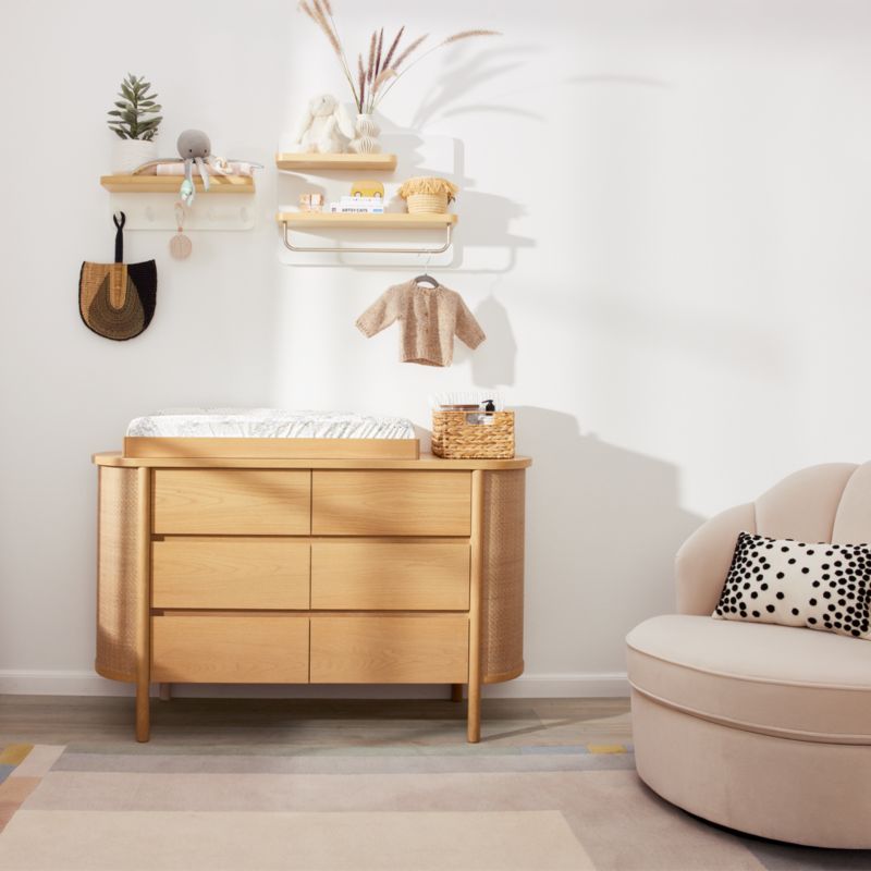 Canyon Natural Wood Baby Changing Table Topper for Dresser by Leanne