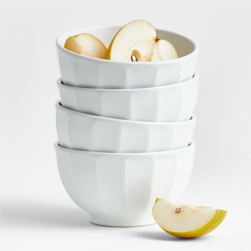 Cafe White Cereal Bowls, Set of 4 + Reviews Crate & Barrel Canada