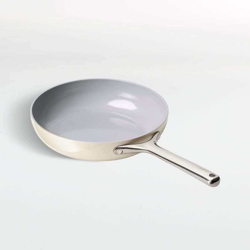 Caraway Home Cream NonStick Ceramic Frying Pan + Reviews Crate & Barrel