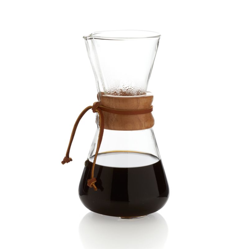 Chemex 3Cup Glass PourOver Coffee Maker with Natural Wood Collar