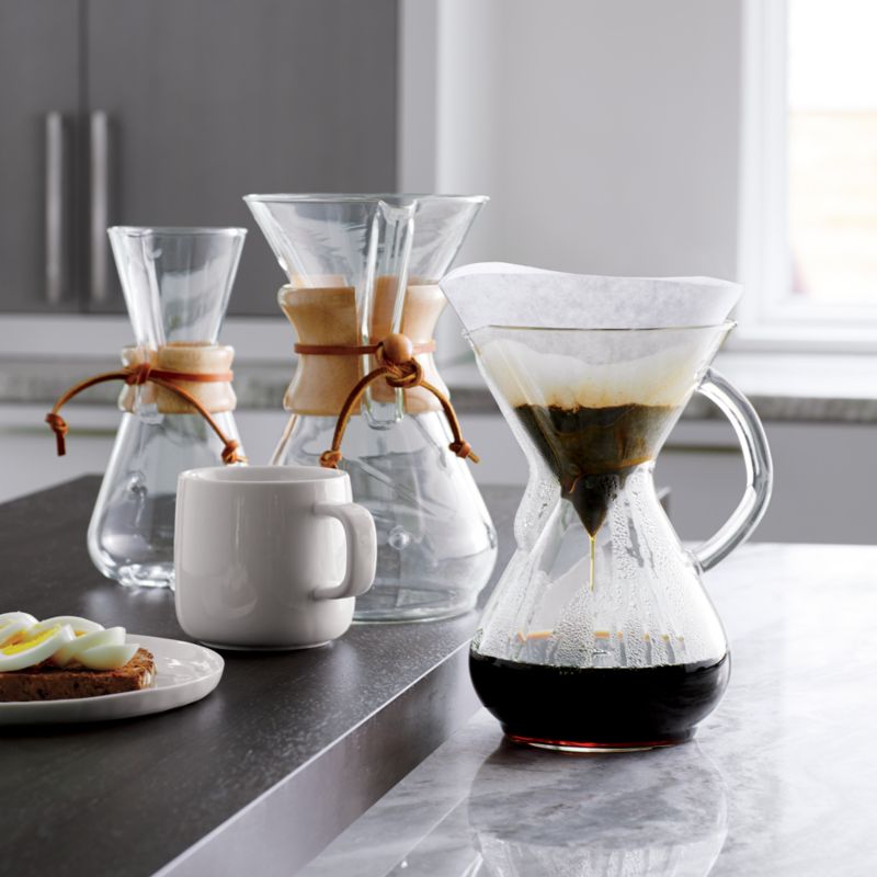 Chemex 8Cup Glass PourOver Coffee Maker with Natural Wood Collar