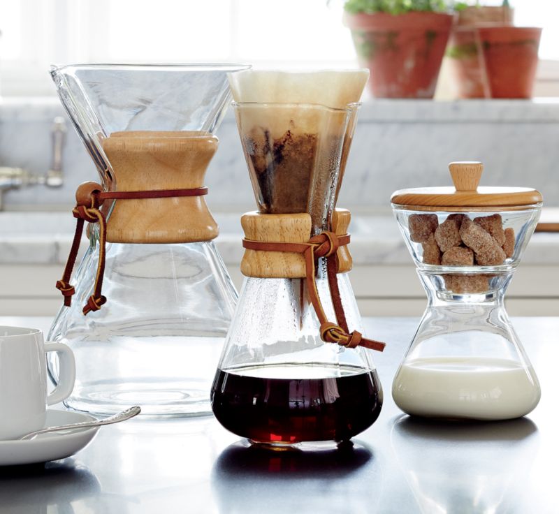 Chemex 8Cup Glass PourOver Coffee Maker with Natural Wood Collar