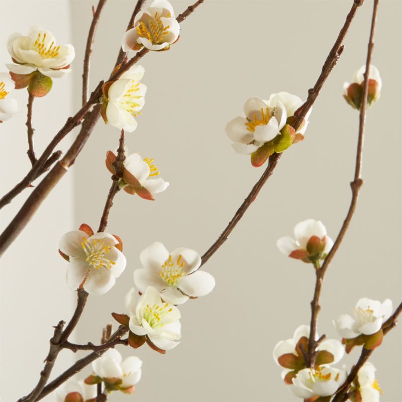 Artificial White Cherry Blossom Flower Branch + Reviews Crate