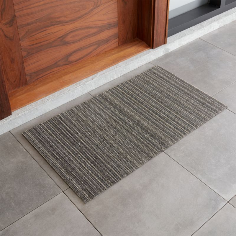 Chilewich 20x36 Grey Striped Doormat + Reviews Crate & Barrel