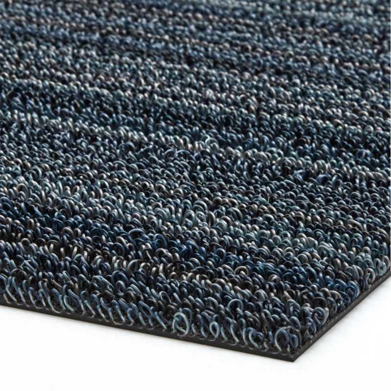 Chilewich Blue Stripe Woven Floormat 24"x72" + Reviews Crate & Barrel