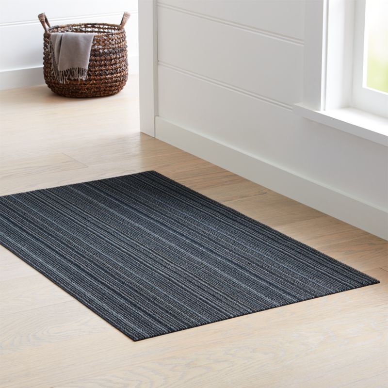 Chilewich Blue Stripe Woven Indoor/Outdoor Floormat 36"x60" + Reviews