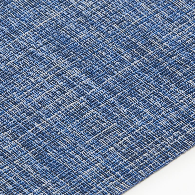 Chilewich Blue Rounded Square Crepe Placemat + Reviews Crate & Barrel