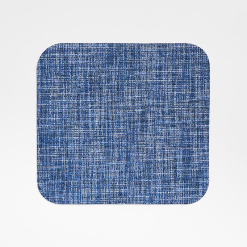 Chilewich Blue Rounded Square Crepe Placemat + Reviews Crate & Barrel