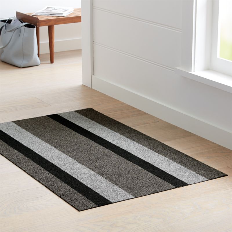 Chilewich Silver/Black Woven Indoor/Outdoor Floormat 36"x60" + Reviews