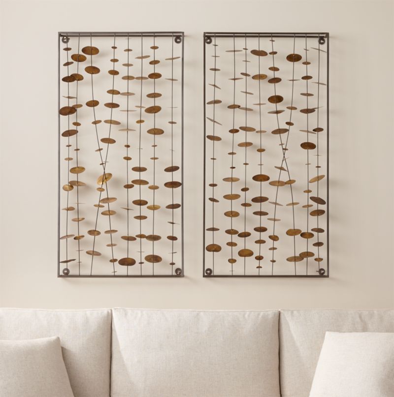 'Chimes' Metal Wall Art Sculptures, Set of 3 + Reviews Crate & Barrel