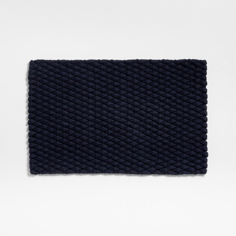 Chunky Weave Performance Navy Blue Indoor/Outdoor Doormat 18"x30