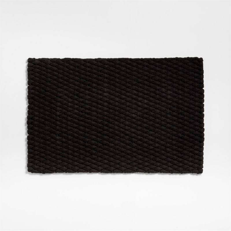 Chunky Weave Performance Black Indoor/Outdoor Doormat 24"x36