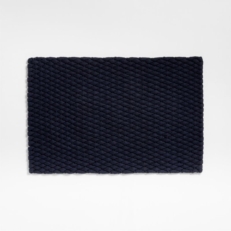 Chunky Weave Performance Navy Blue Indoor/Outdoor Doormat 24"x36