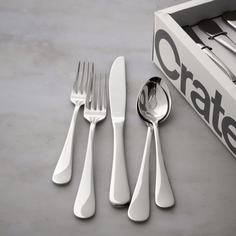Cirrus 52Piece Flatware Set + Reviews Crate & Barrel Canada