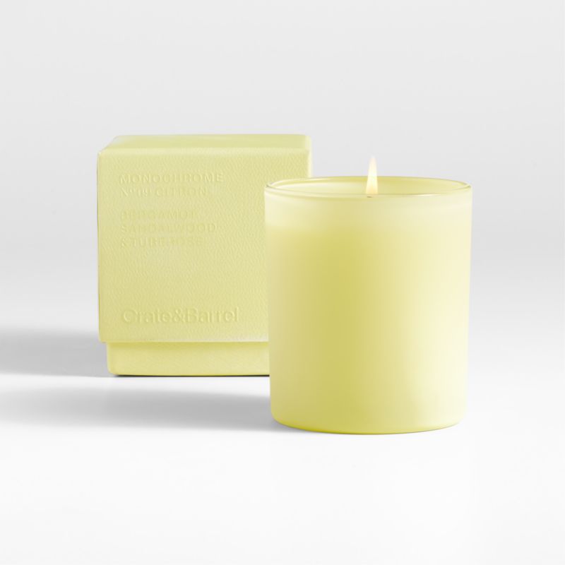 Monochrome No. 9 Citron 1Wick Candle Bergamot, Sandalwood and Tuberose + Reviews Crate