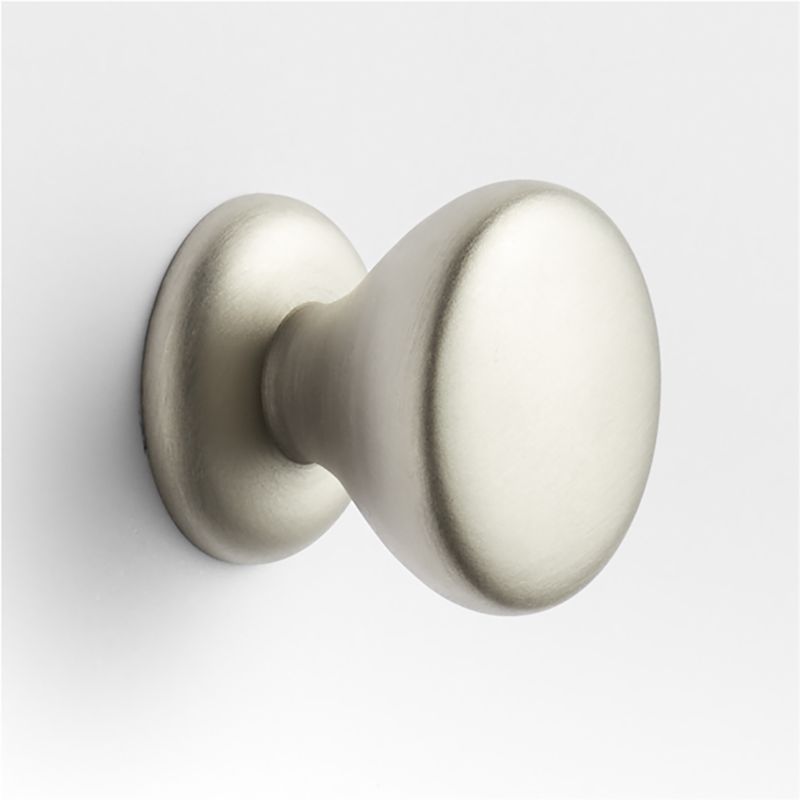 Classic Round Brushed Nickel Knob + Reviews Crate & Barrel