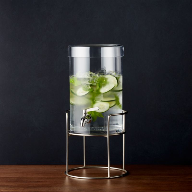 Cold Drink Dispenser with Silver Stand + Reviews Crate & Barrel Canada