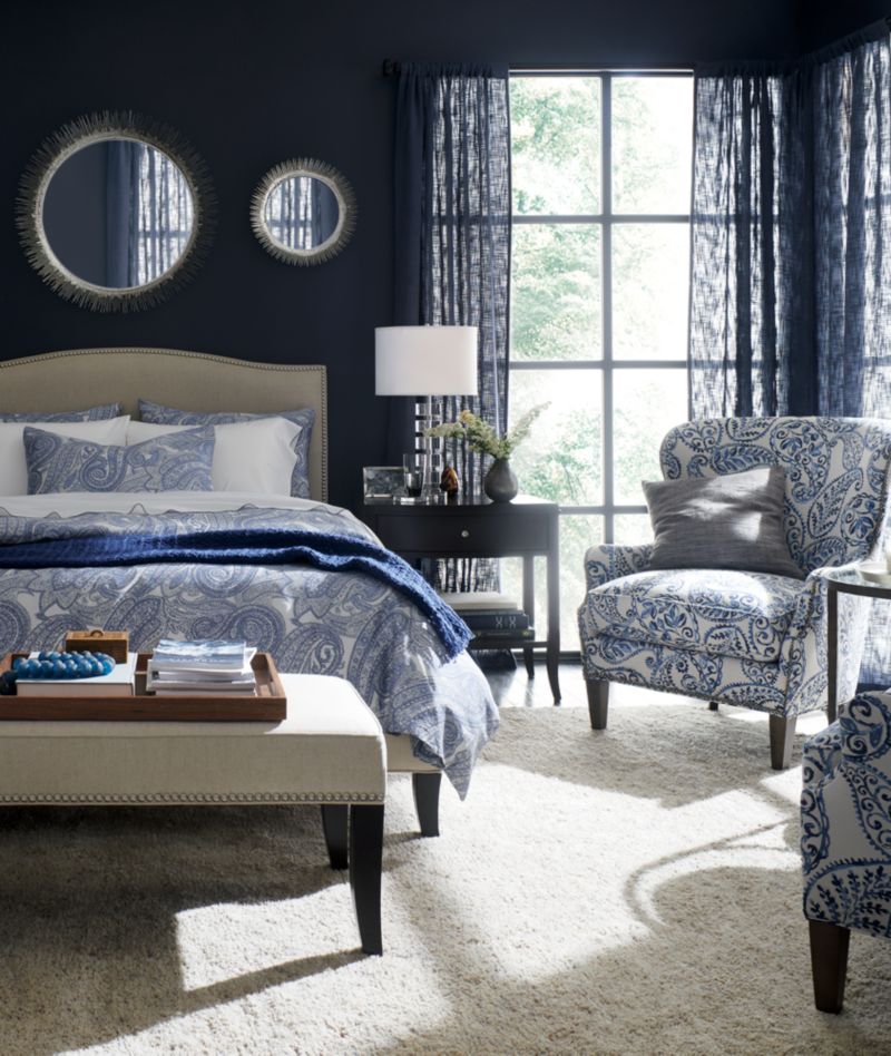 Colette Queen Upholstered Bed 52.5" + Reviews Crate & Barrel Canada