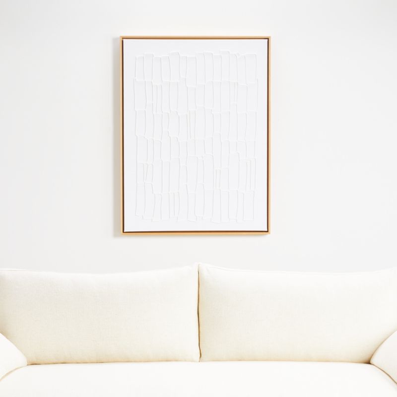 'Contour' Framed HandPainted Acrylic Canvas Wall Art 30"x40" by