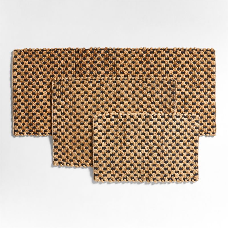 Contrast Jute Black and Natural Doormat 24"x36" Crate & Barrel