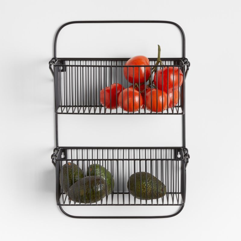 Cora Iron 2Tier WallMounted Fruit Basket + Reviews Crate & Barrel