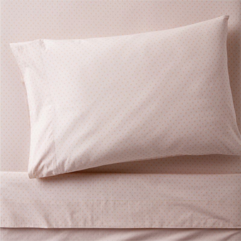 Cozy Cloud Modern Star Elegant Pink Washed Organic Cotton Kids Twin