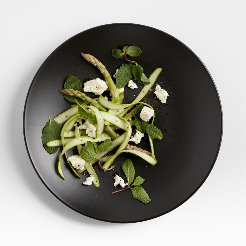 Craft Matte Black Stoneware Coupe Dinner Plate + Reviews Crate & Barrel