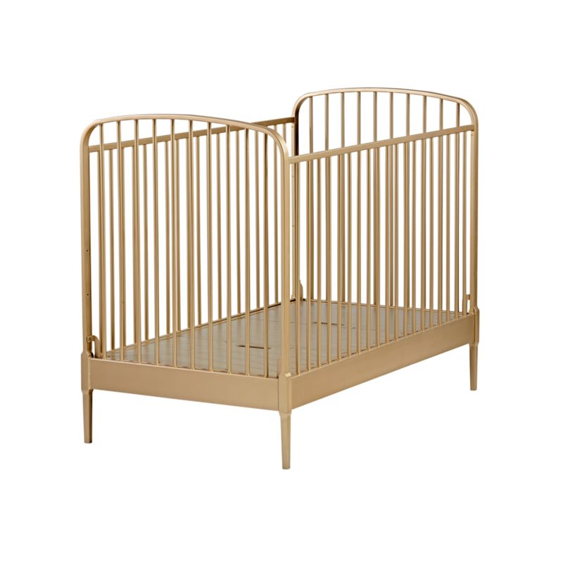 Larkin Gold Metal Convertible Baby Crib + Reviews Crate & Kids Canada