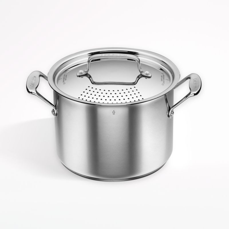 Cuisinart Chef's Classic Stainless Steel 6Qt. Pasta Pot with Straining Cover + Reviews Crate