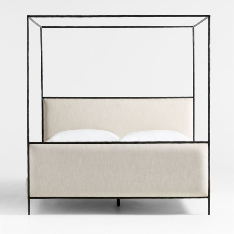 Dahlia Steel Framed Upholstered Canopy King Bed + Reviews