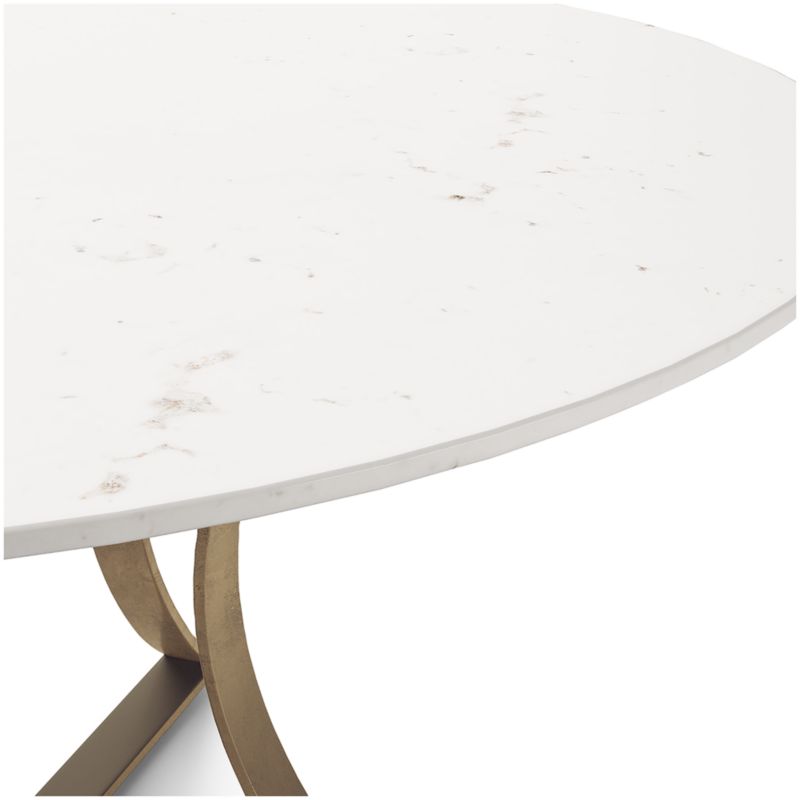Damen 60" White Marble Top Dining Table + Reviews Crate & Barrel Canada