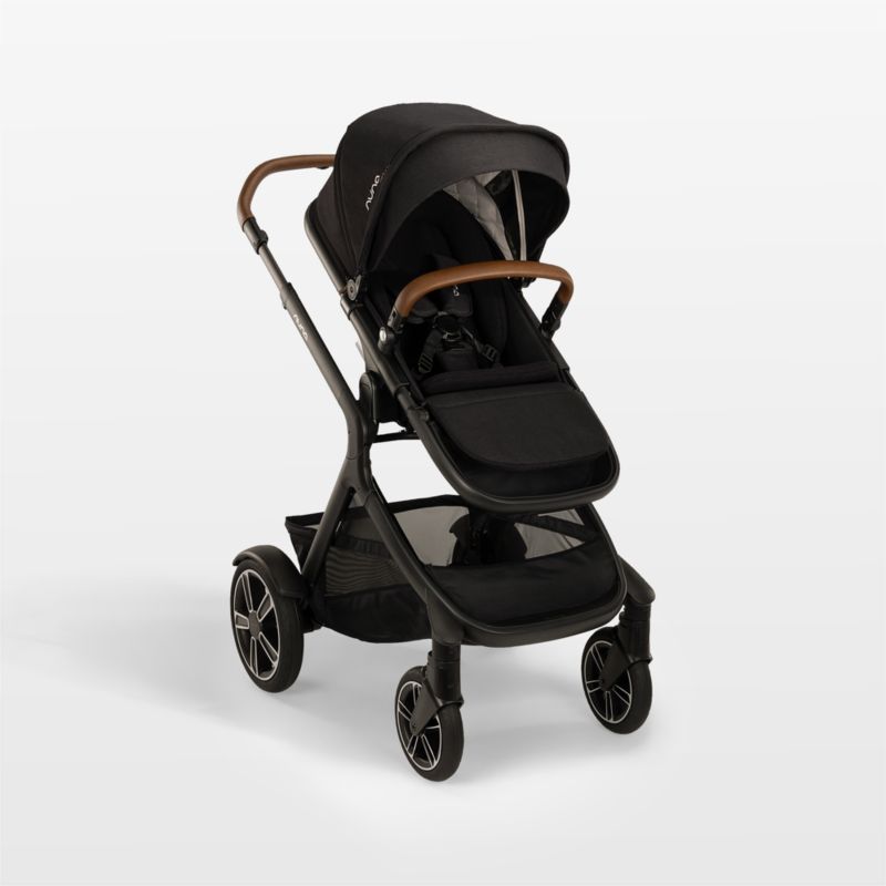 Nuna DEMI next Black Caviar Baby Stroller with RideAlong Board