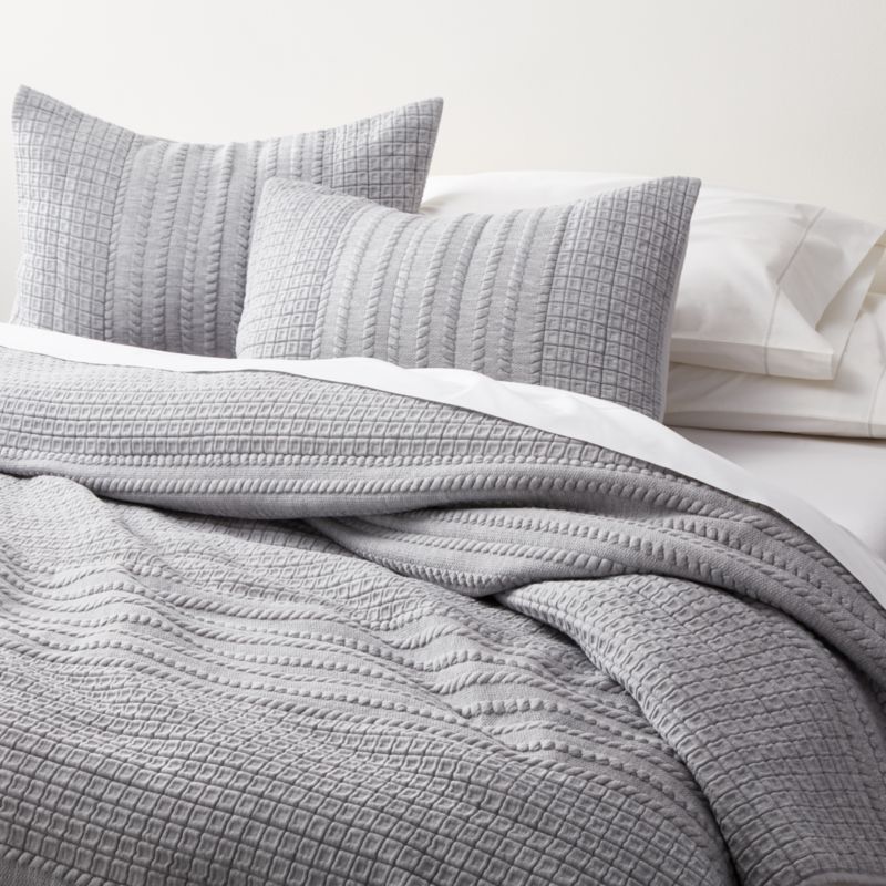 Doret Grey Jersey Quilts Crate & Barrel Canada