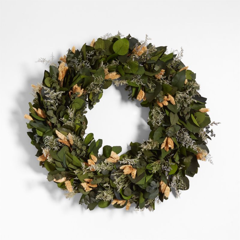 Dried Greenery Wreath + Reviews Crate & Barrel