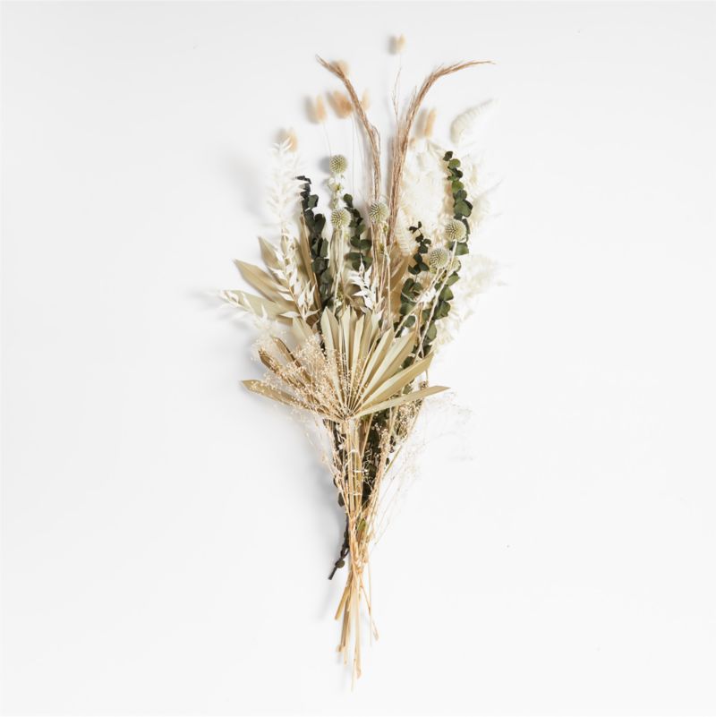 Palm and Globe Thistle Dried Bouquet Crate & Barrel