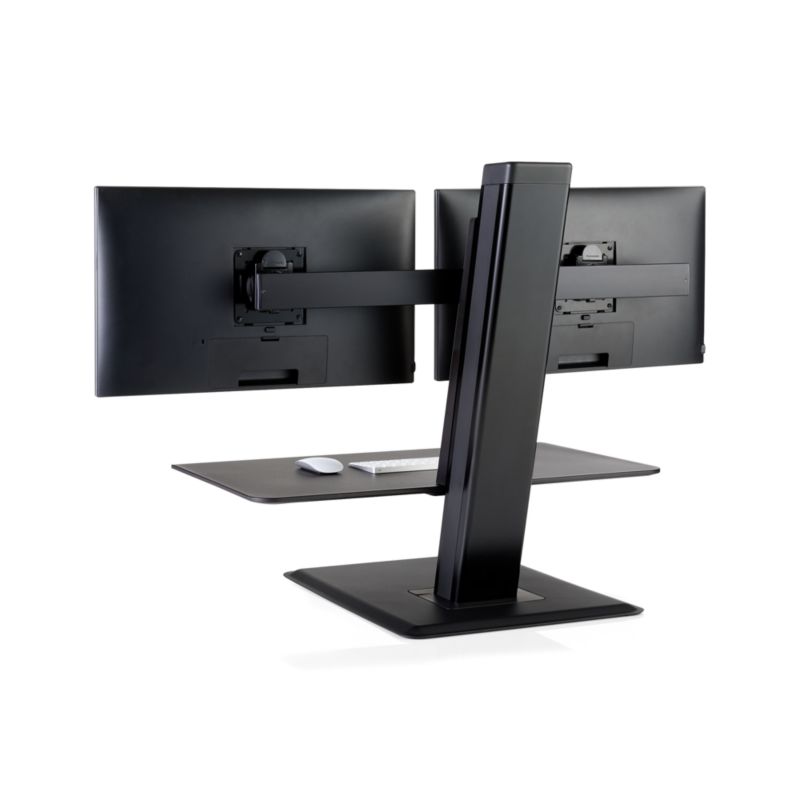 Humanscale Black Dual Monitor Quickstand Eco Standing Desk Converter