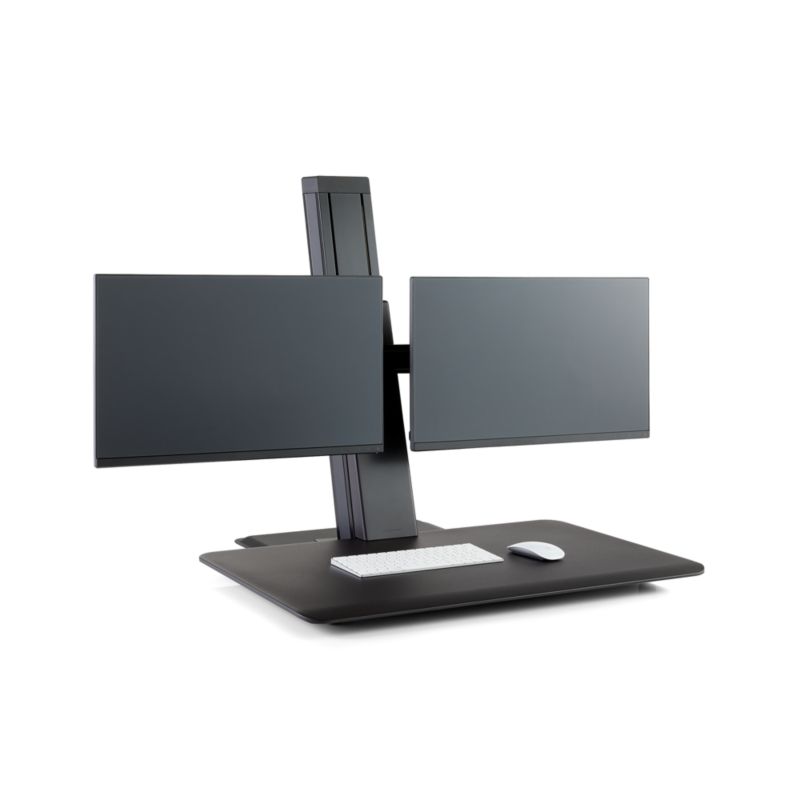 Humanscale Black Dual Monitor Quickstand Eco Standing Desk Converter