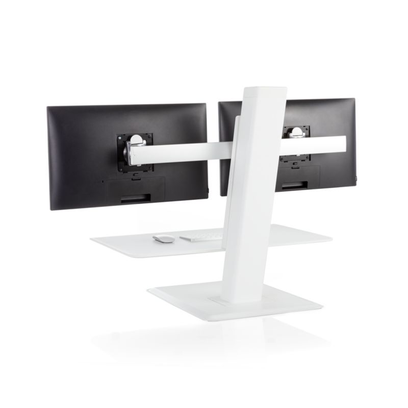 Humanscale White Dual Monitor Quickstand Eco Standing Desk Converter