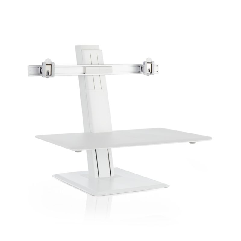 Humanscale White Dual Monitor Quickstand Eco Standing Desk Converter