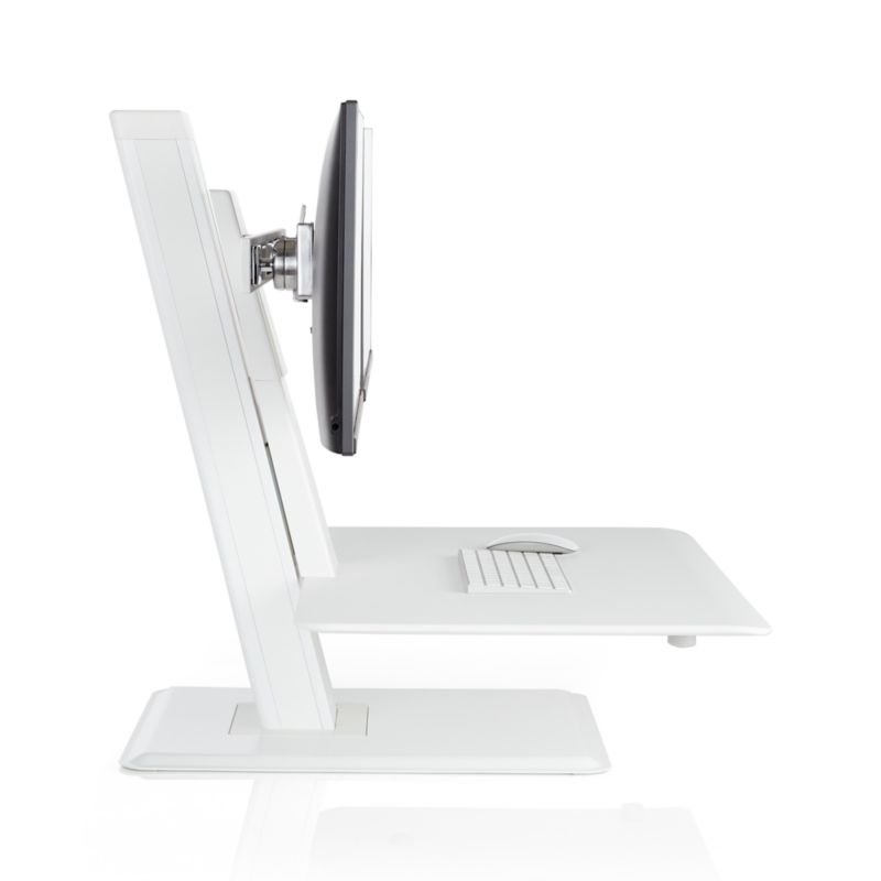 Humanscale White Dual Monitor Quickstand Eco Standing Desk Converter