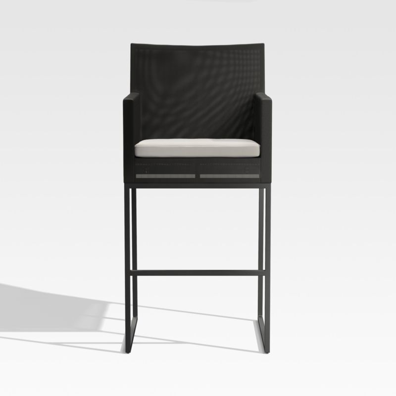 Dune Black and White Outdoor Bar Stool Crate & Barrel