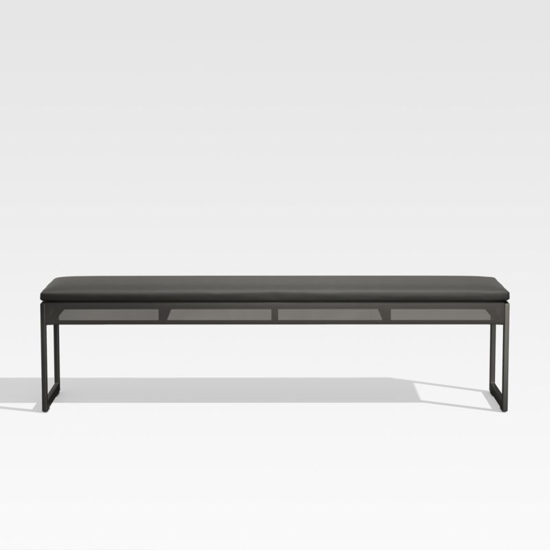 Dune Black Outdoor Dining Bench + Reviews Crate & Barrel