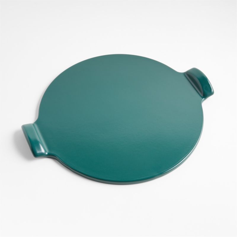 Emile Henry Dark Green Glazed Pizza Stone + Reviews Crate & Barrel