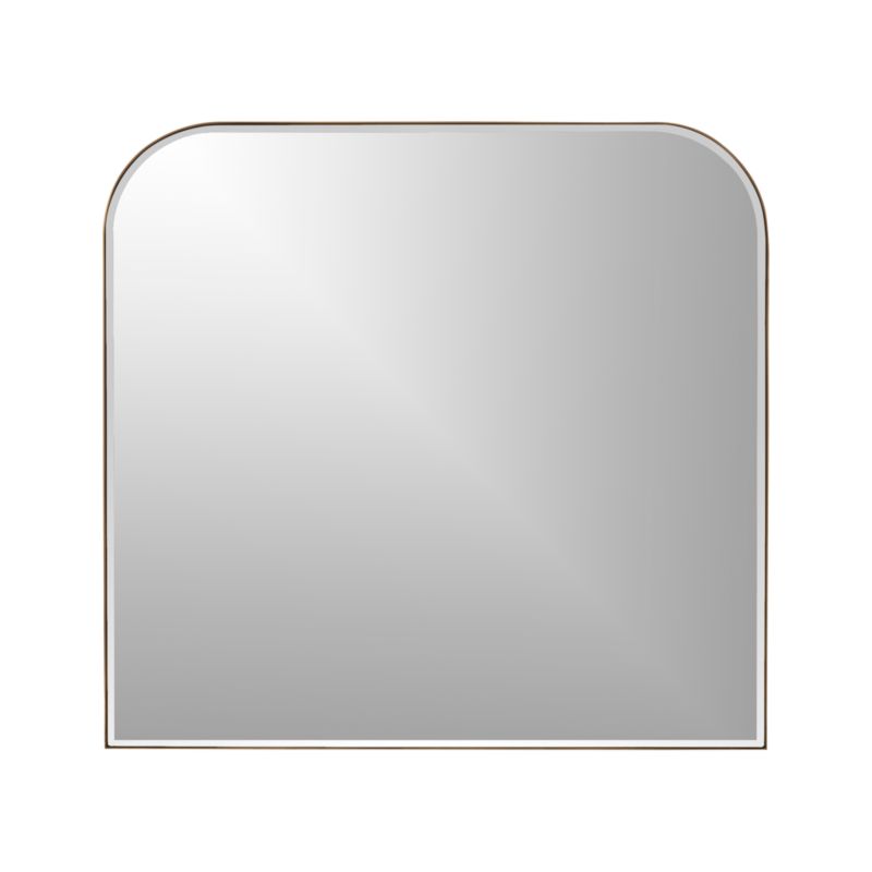 Edge Brass Arch Wall Mirror 36"x34" + Reviews Crate & Barrel