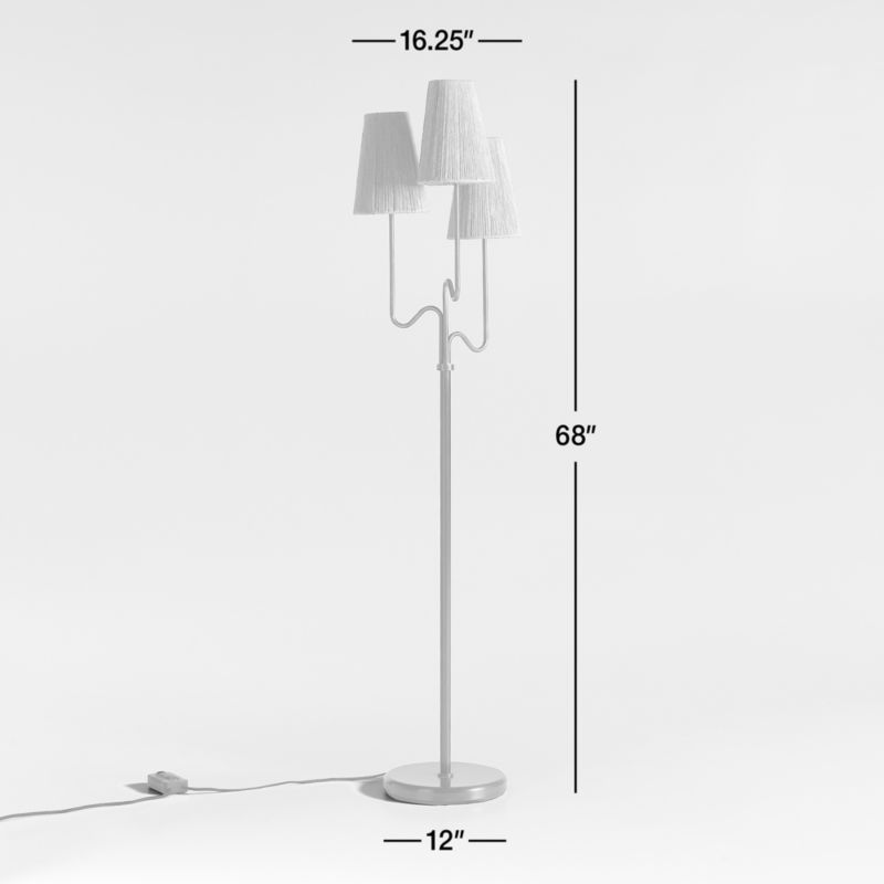 Ellery 3Light Floor Lamp by Jake Arnold + Reviews Crate & Barrel