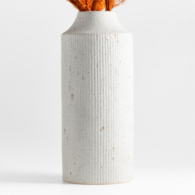 Ema ExtraLarge White Ceramic Floor Vase 24" + Reviews Crate & Barrel